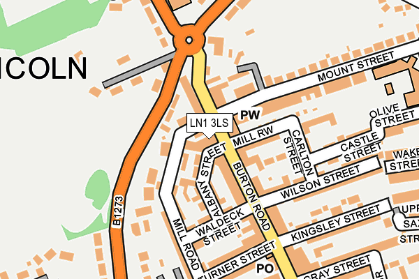 LN1 3LS map - OS OpenMap – Local (Ordnance Survey)