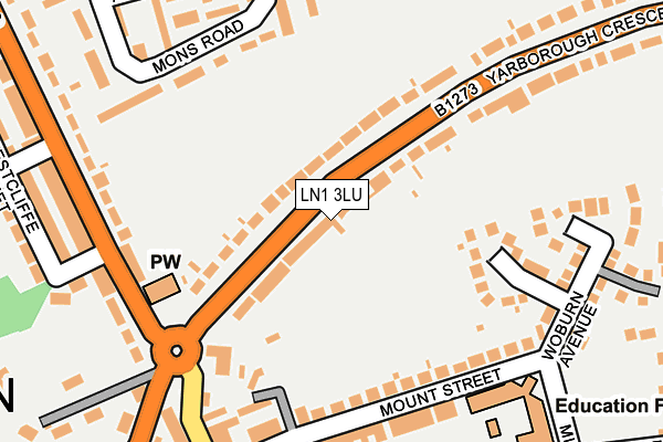 LN1 3LU map - OS OpenMap – Local (Ordnance Survey)