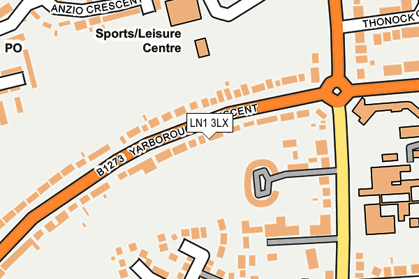 LN1 3LX map - OS OpenMap – Local (Ordnance Survey)