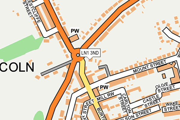 LN1 3ND map - OS OpenMap – Local (Ordnance Survey)