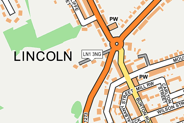 LN1 3NG map - OS OpenMap – Local (Ordnance Survey)