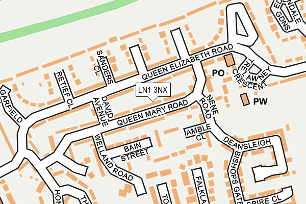 LN1 3NX map - OS OpenMap – Local (Ordnance Survey)