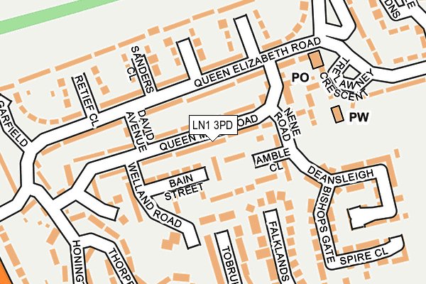 LN1 3PD map - OS OpenMap – Local (Ordnance Survey)