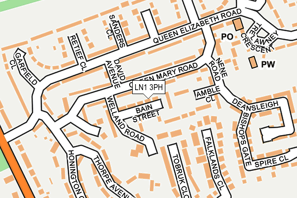 LN1 3PH map - OS OpenMap – Local (Ordnance Survey)