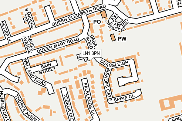 LN1 3PN map - OS OpenMap – Local (Ordnance Survey)