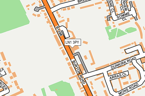 LN1 3PY map - OS OpenMap – Local (Ordnance Survey)