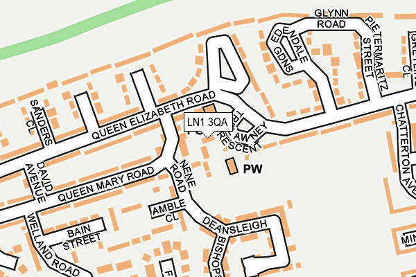 LN1 3QA map - OS OpenMap – Local (Ordnance Survey)