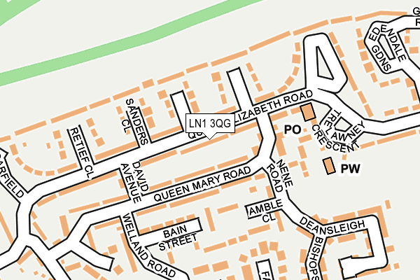 LN1 3QG map - OS OpenMap – Local (Ordnance Survey)