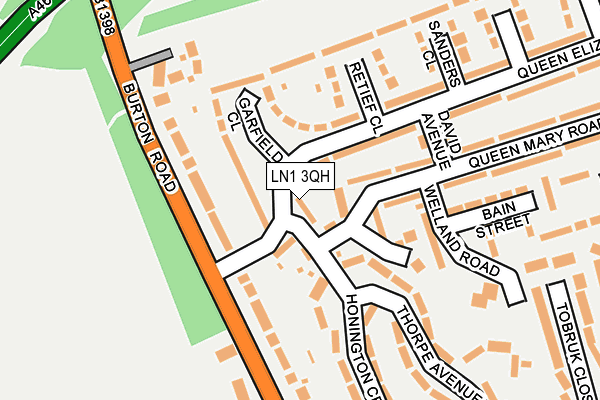 LN1 3QH map - OS OpenMap – Local (Ordnance Survey)