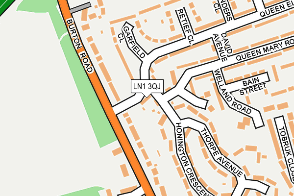 LN1 3QJ map - OS OpenMap – Local (Ordnance Survey)