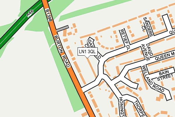 LN1 3QL map - OS OpenMap – Local (Ordnance Survey)