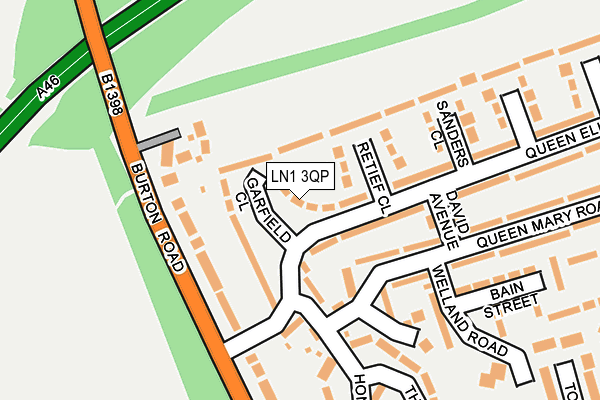 LN1 3QP map - OS OpenMap – Local (Ordnance Survey)