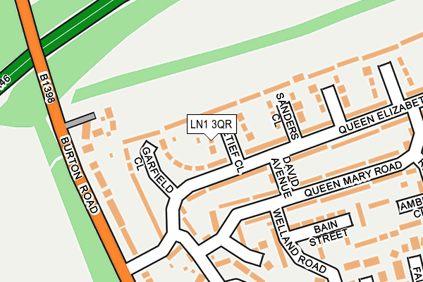 LN1 3QR map - OS OpenMap – Local (Ordnance Survey)