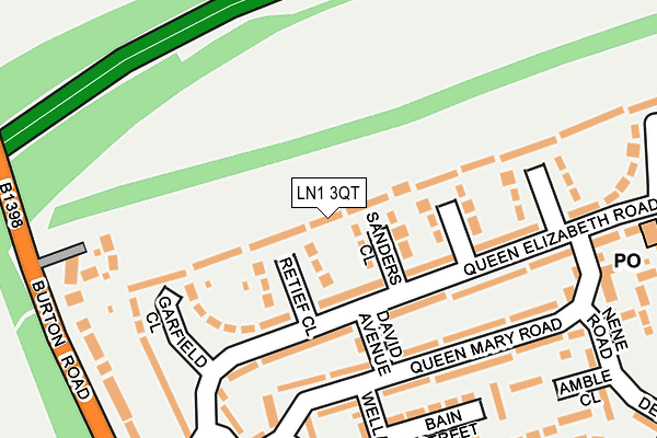 LN1 3QT map - OS OpenMap – Local (Ordnance Survey)