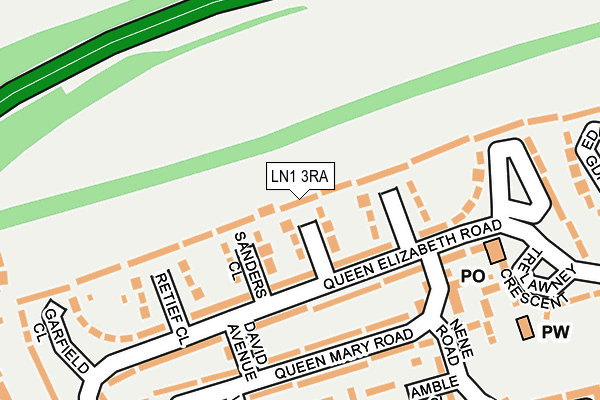 LN1 3RA map - OS OpenMap – Local (Ordnance Survey)