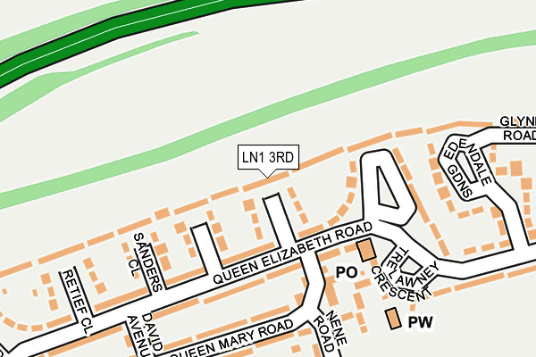 LN1 3RD map - OS OpenMap – Local (Ordnance Survey)