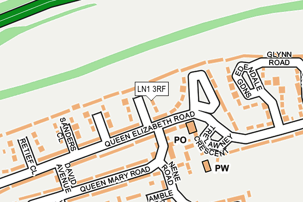LN1 3RF map - OS OpenMap – Local (Ordnance Survey)