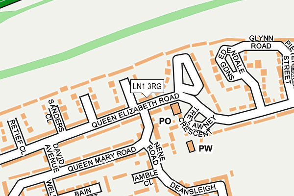 LN1 3RG map - OS OpenMap – Local (Ordnance Survey)