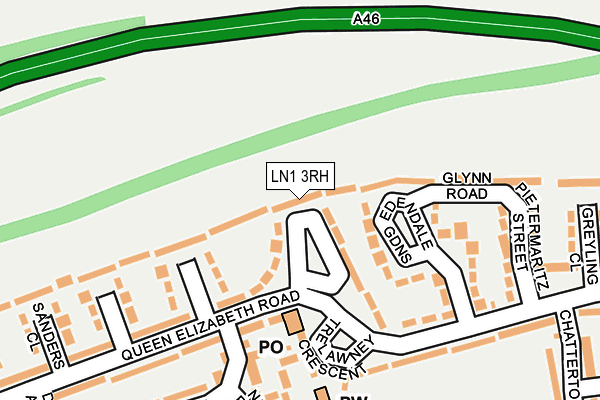 LN1 3RH map - OS OpenMap – Local (Ordnance Survey)