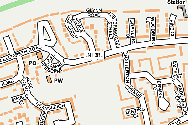 LN1 3RL map - OS OpenMap – Local (Ordnance Survey)