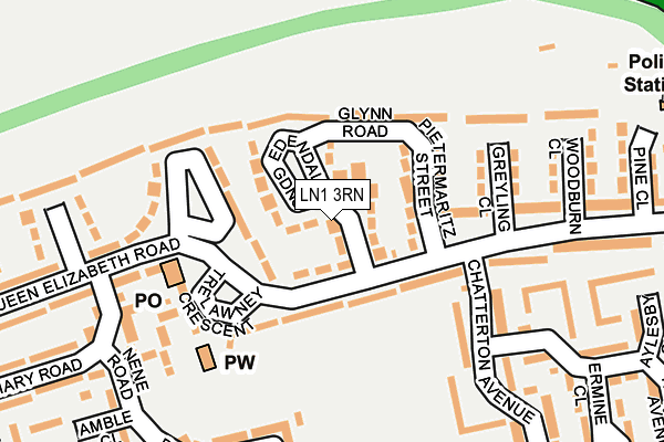 LN1 3RN map - OS OpenMap – Local (Ordnance Survey)