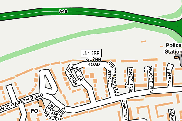 LN1 3RP map - OS OpenMap – Local (Ordnance Survey)