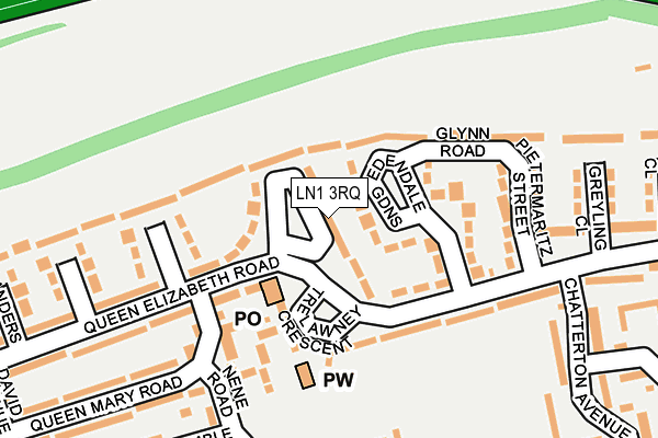LN1 3RQ map - OS OpenMap – Local (Ordnance Survey)