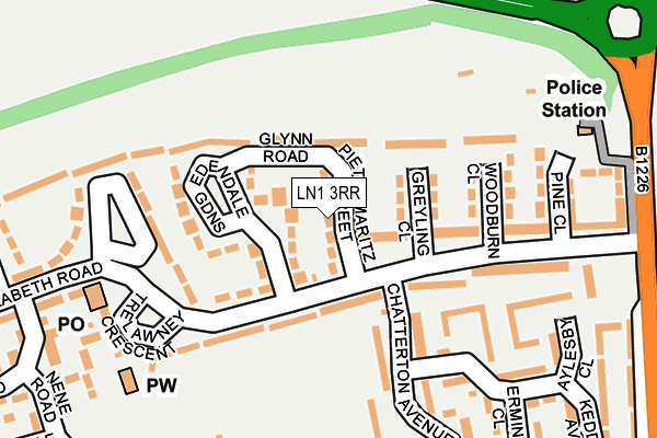 LN1 3RR map - OS OpenMap – Local (Ordnance Survey)