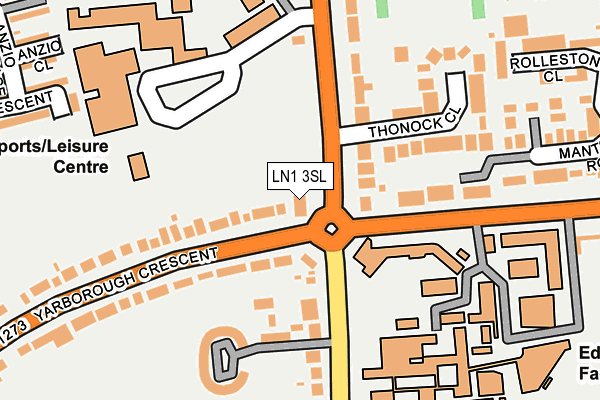 LN1 3SL map - OS OpenMap – Local (Ordnance Survey)