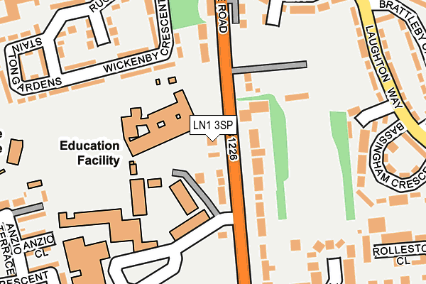 LN1 3SP map - OS OpenMap – Local (Ordnance Survey)
