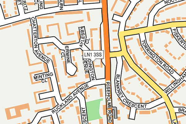 LN1 3SS map - OS OpenMap – Local (Ordnance Survey)
