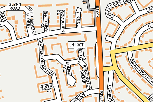 LN1 3ST map - OS OpenMap – Local (Ordnance Survey)