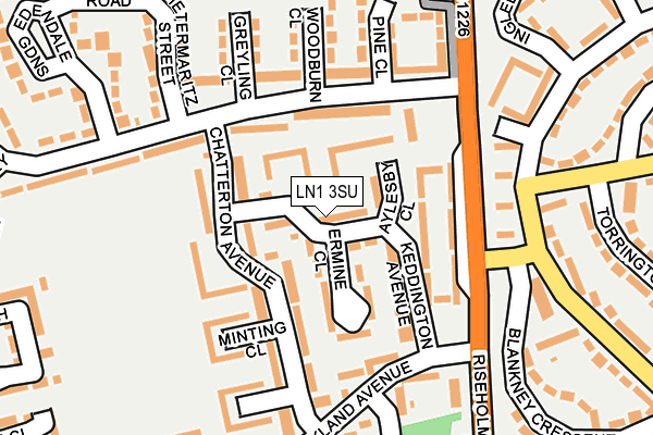 LN1 3SU map - OS OpenMap – Local (Ordnance Survey)