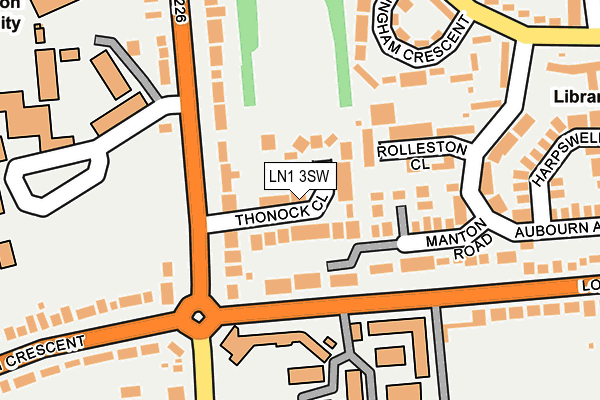 LN1 3SW map - OS OpenMap – Local (Ordnance Survey)