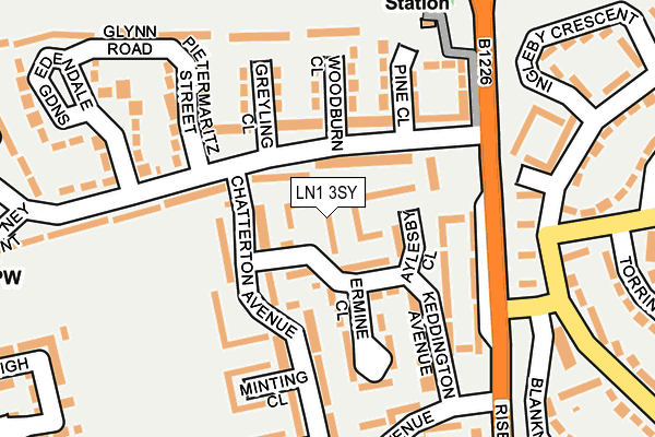 LN1 3SY map - OS OpenMap – Local (Ordnance Survey)