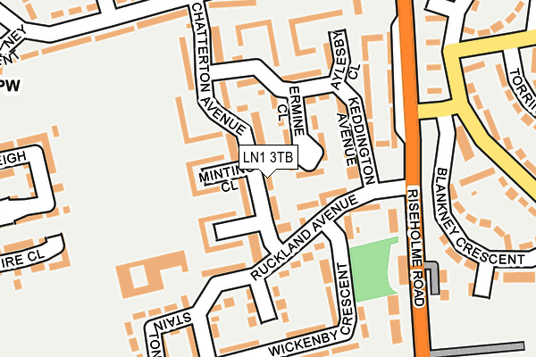 LN1 3TB map - OS OpenMap – Local (Ordnance Survey)