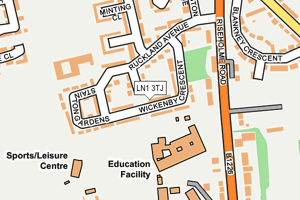LN1 3TJ map - OS OpenMap – Local (Ordnance Survey)