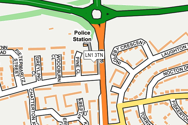 LN1 3TN map - OS OpenMap – Local (Ordnance Survey)