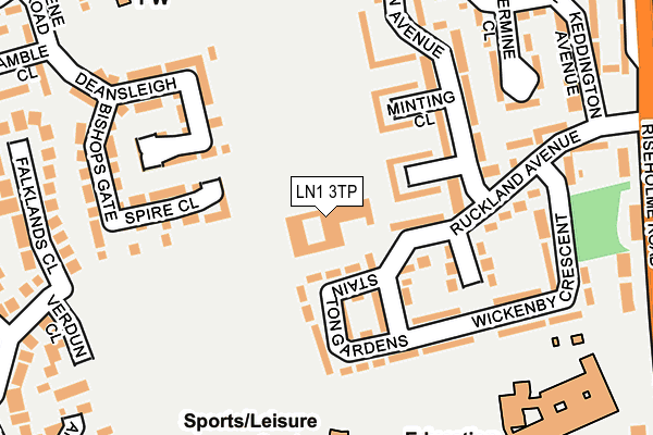 LN1 3TP map - OS OpenMap – Local (Ordnance Survey)