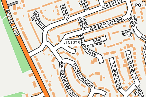 LN1 3TR map - OS OpenMap – Local (Ordnance Survey)