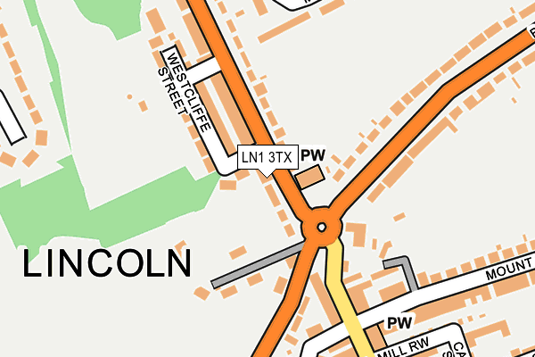 LN1 3TX map - OS OpenMap – Local (Ordnance Survey)