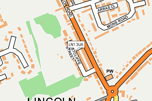 LN1 3UA map - OS OpenMap – Local (Ordnance Survey)