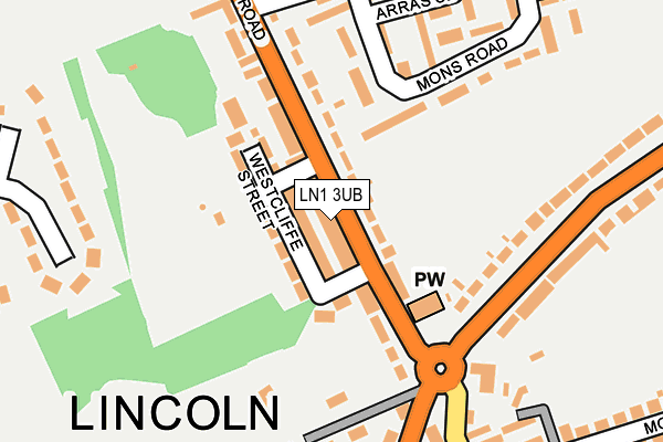 LN1 3UB map - OS OpenMap – Local (Ordnance Survey)