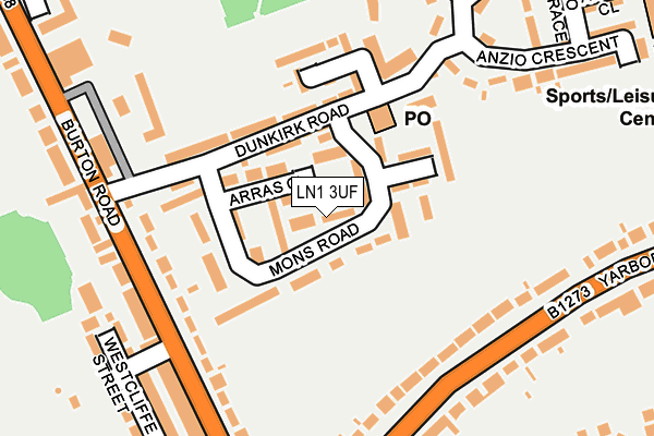 LN1 3UF map - OS OpenMap – Local (Ordnance Survey)