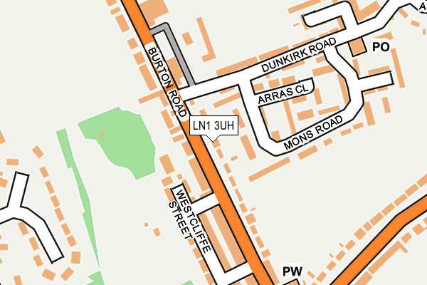 LN1 3UH map - OS OpenMap – Local (Ordnance Survey)