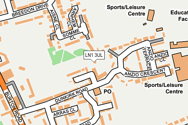 LN1 3UL map - OS OpenMap – Local (Ordnance Survey)