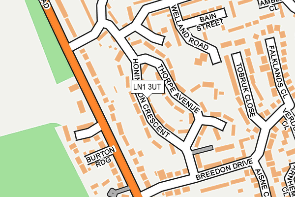 LN1 3UT map - OS OpenMap – Local (Ordnance Survey)