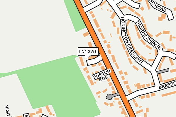 LN1 3WT map - OS OpenMap – Local (Ordnance Survey)