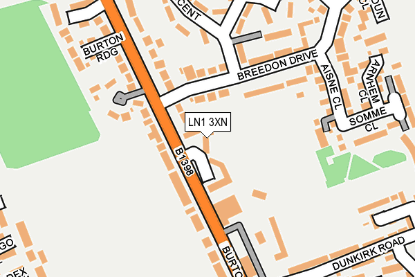 LN1 3XN map - OS OpenMap – Local (Ordnance Survey)