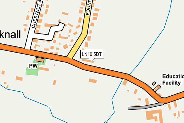 LN10 5DT map - OS OpenMap – Local (Ordnance Survey)